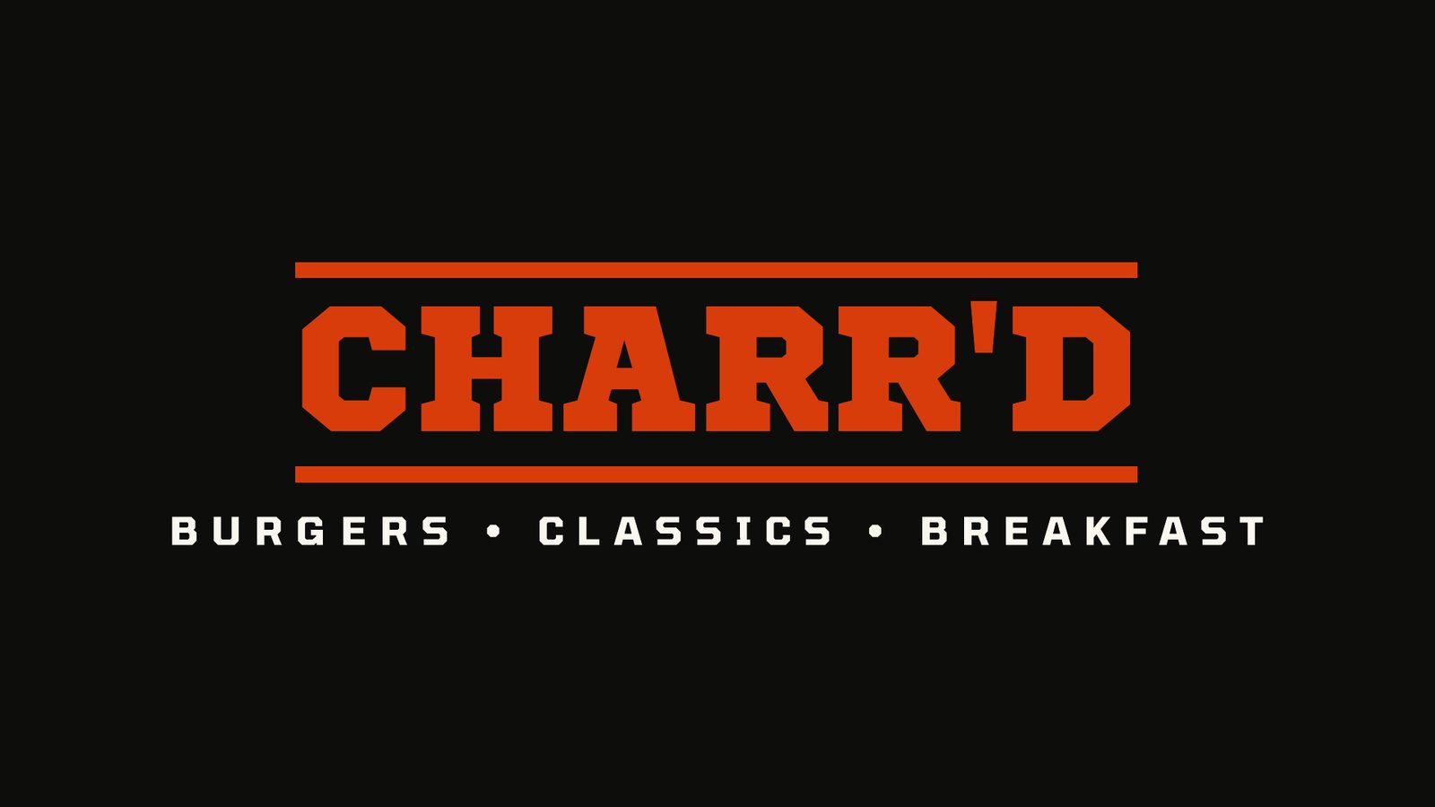 Grill House station sign, Charr'd, black identity