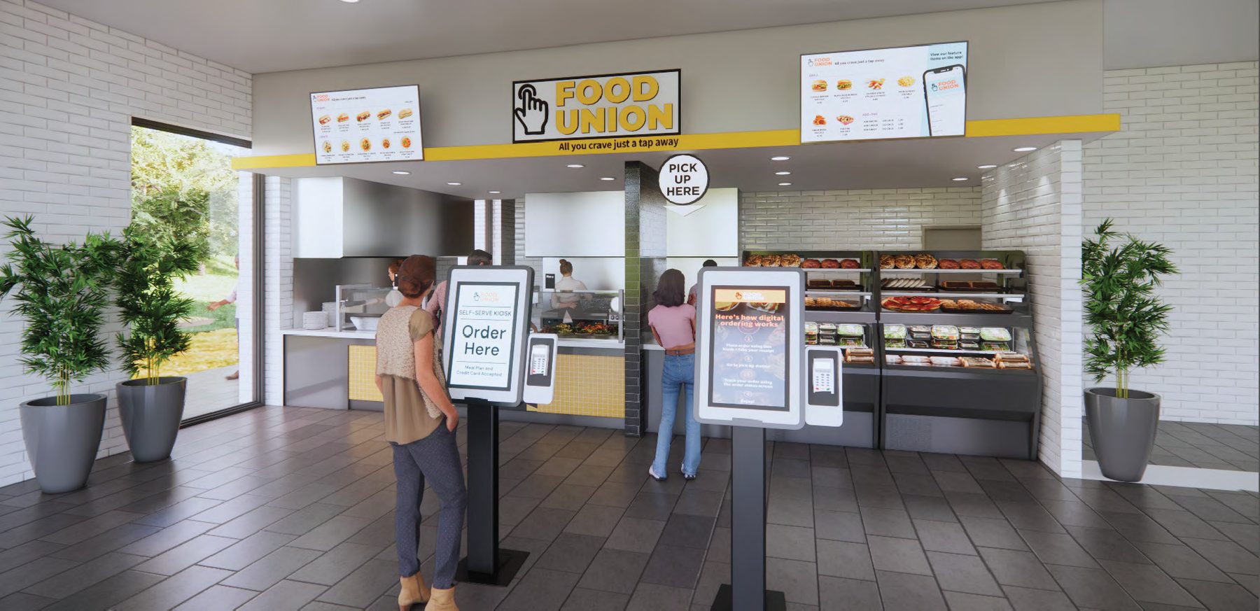 Concept render: mobile ordering counter