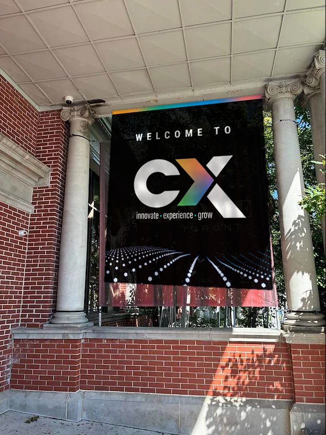 Mockup: the banner at the venue entrance
