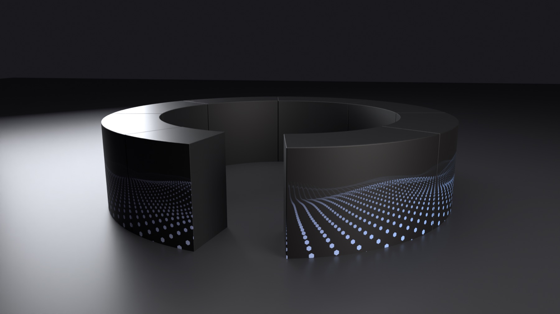 Render: looking in through the entrance