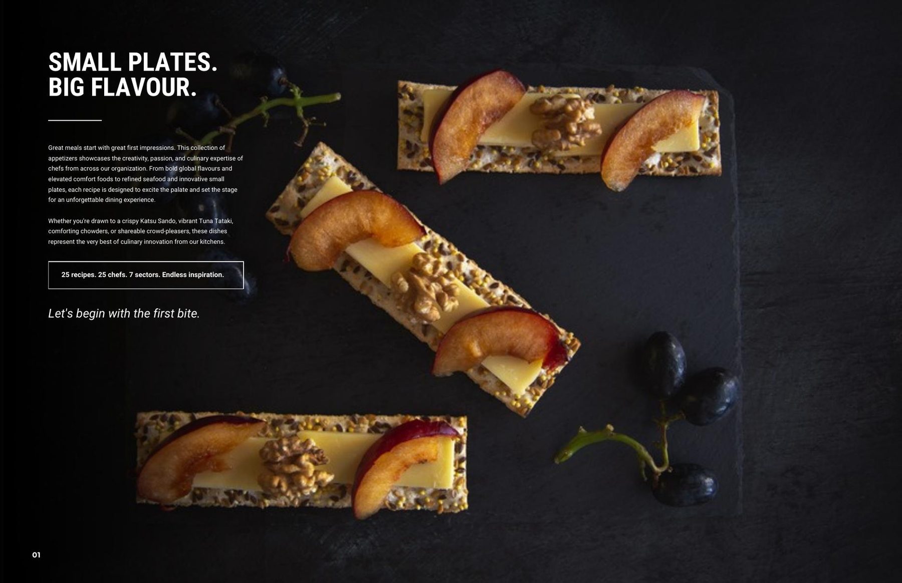 Section opener: small plates