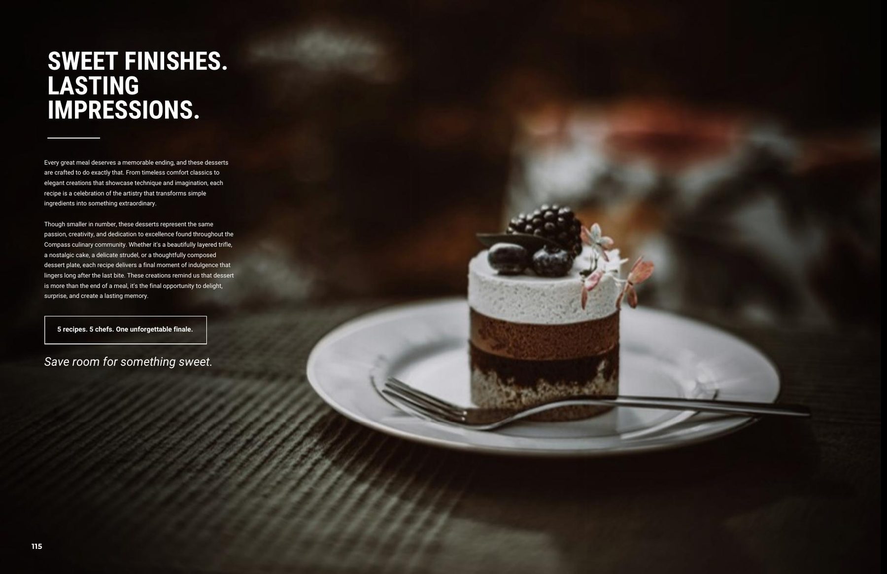 Section opener: desserts