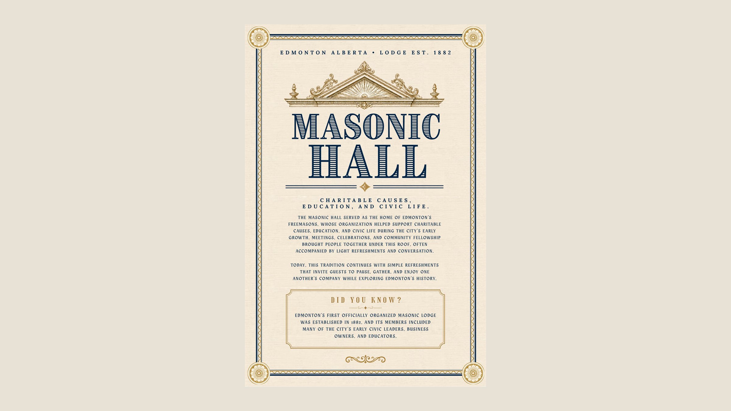 Masonic Hall interpretive panel
