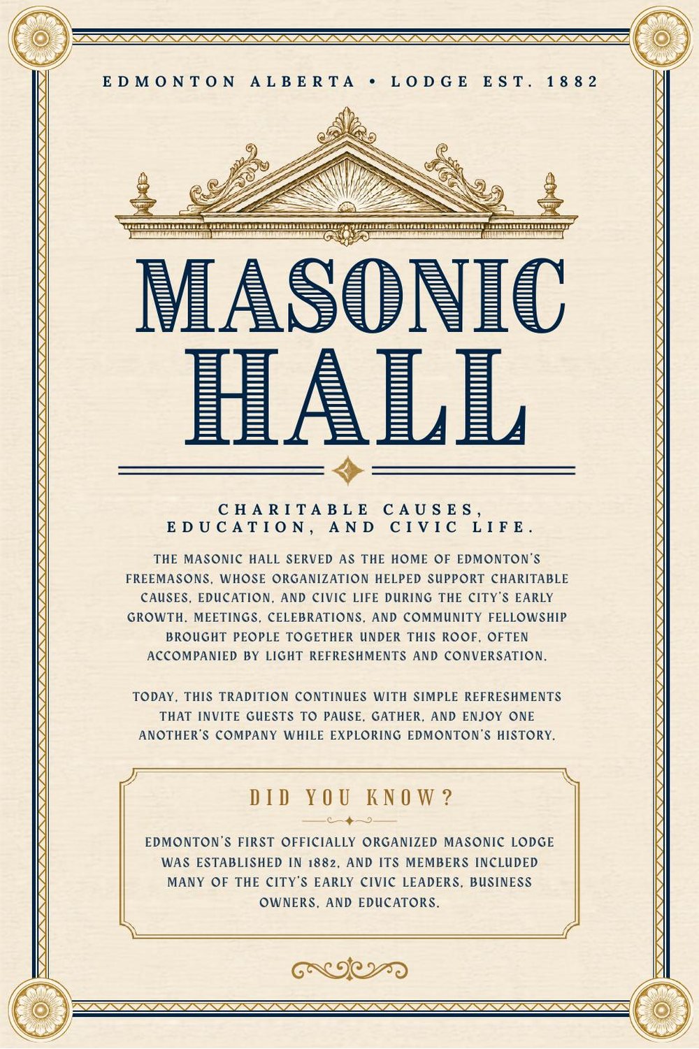 Masonic Hall, lodge established 1882