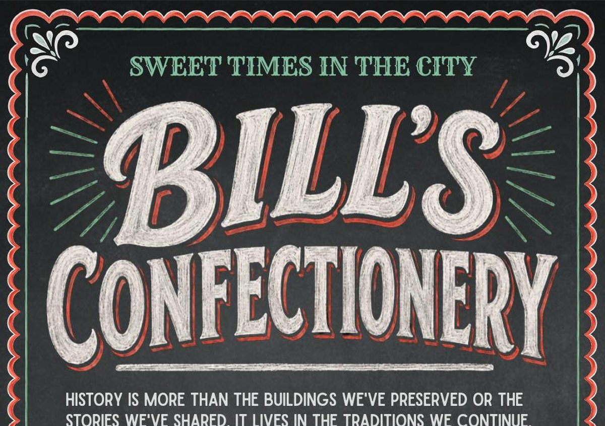 Bill's Confectionery masthead
