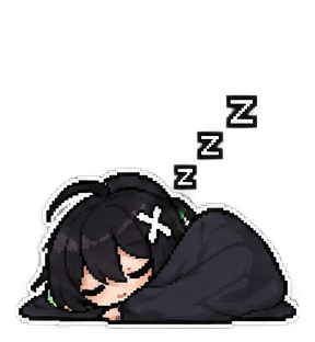 Nia, asleep