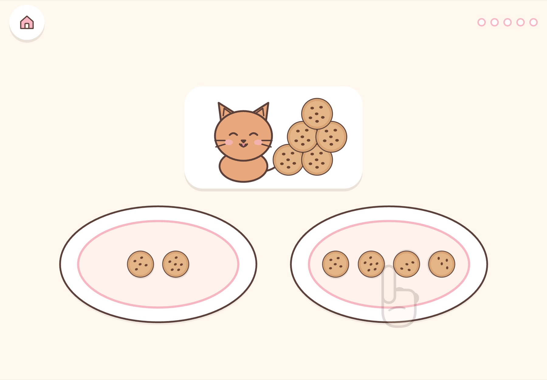 More or less: which plate has more?