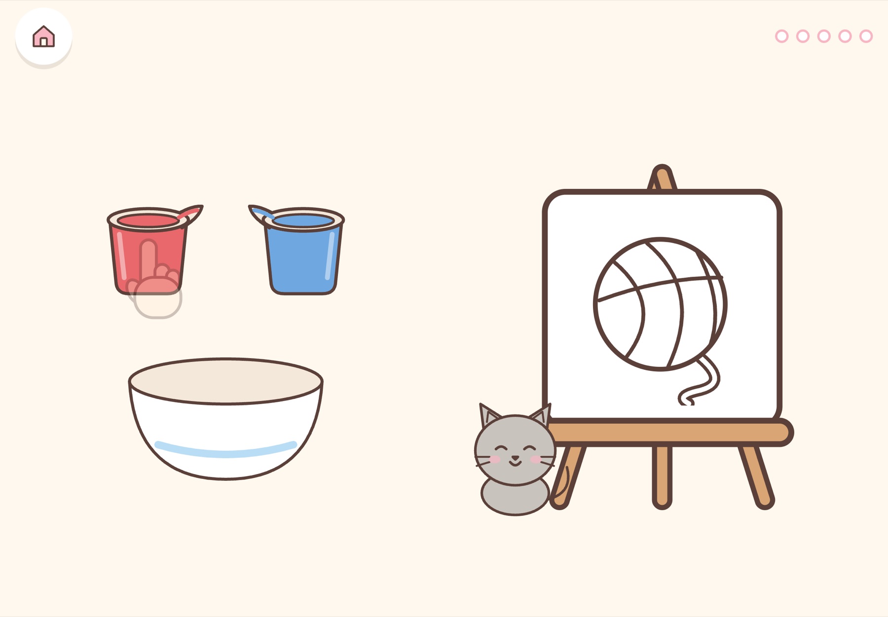 Paint mix: two colours make a new one.