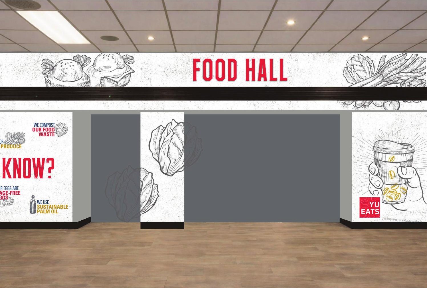 Food Hall, concept mockup