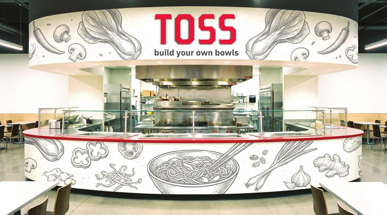 Toss under Food Hall, concept mockup
